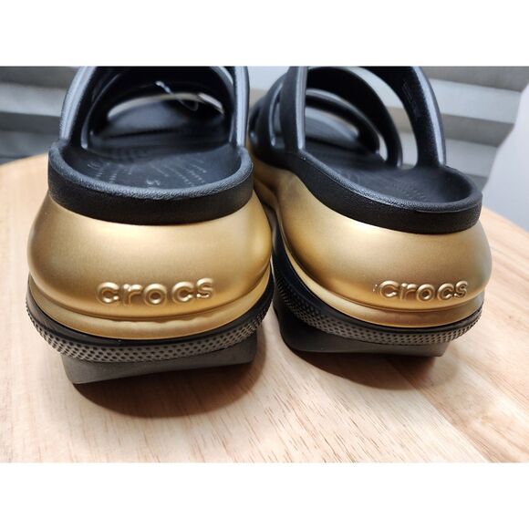Crocs Mega Crush Metallic Triple Strap Wedge Slide – Women’s Size 8 / EU 38–39 - Picture 7 of 8